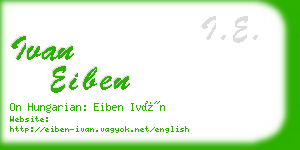 ivan eiben business card